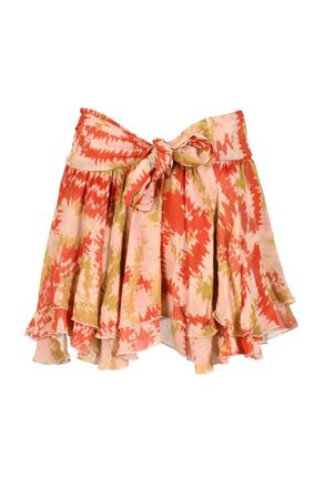 Dondup Mini Skirt Voile - Orange/Pink