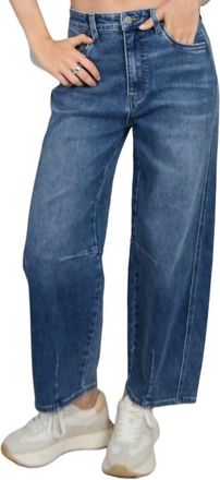RD Style Barni Stretch Denim Barrel Pant In Didi Dark Wash