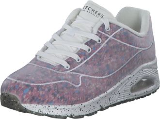 Skechers Womens Uno Pop Back Sneaker, White, 5 UK