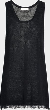 By Malene Birger Rhys Fringe-Hem Knit Tank
