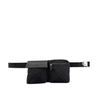 Gucci Pre-owned Canvas Belt Bag - Dames - Pre-owned - Zwart - Maat: ONE Size Leer