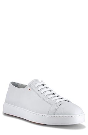 Santoni Biking Low Top Sneaker in White at Nordstrom, Size 11.5