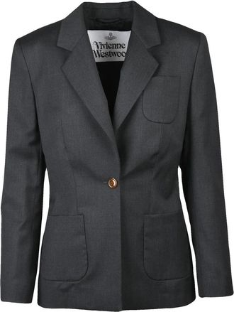 Vivienne Westwood Grey Wool Fitted Blazer