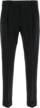 Pantaloni Torino Broeken, Heren, Zwart, M, Wol, Stretch wollen broek