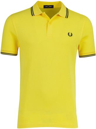Fred Perry Geel poloshirt Fred Perry normale fit 2-knoops katoen pique