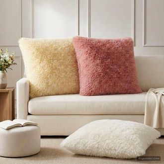 vidaXL Vidaxl Federa 2 Pcs Heerlen Crema 80 X 80 Cm Fleece Pv