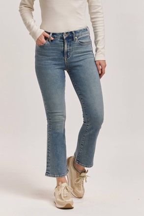 Dear John Denim Womens Jeanne Cropped Hi-Rise Jean In Antique Wash