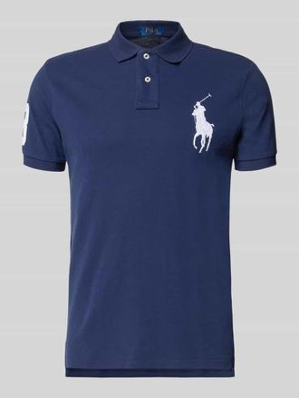Polo Ralph Lauren Shaped Fit Poloshirt aus reiner Baumwolle in Marine, Gr&ouml;&szlig;e XXL