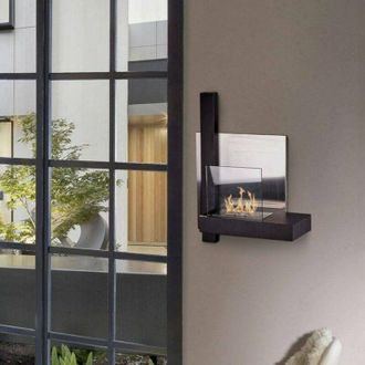 Dmora Chimenea De Bioetanol Dspeggiori, Chimenea Ecol&oacute;gica, Hogar Sin Humo, Calefactor De Etanol, Made In Italy, 65x23 H75 Cm, Blanco - Dmora