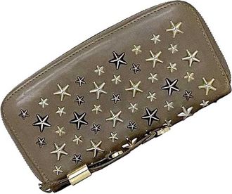 Jimmy Choo London Leather Long Wallet (Bi-Fold) (Pre-Owned)