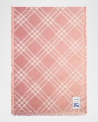 Burberry Gradient Check Wool Silk Scarf