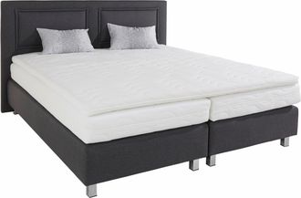 Westfalia Polsterbetten Boxspringbett inkl. Kaltschaum-Topper und Zierkissen