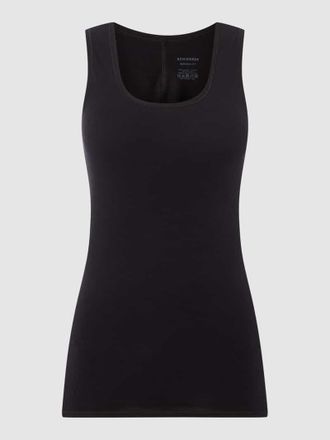 Schiesser Unterhemd mit feinen Kontrastnähten in Black, Größe XXL