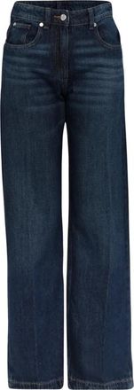 Silvian Heach Padis Wijde Jeans - Dames - Loose Fit Jeans - Blauw - W28 - Katoen - Jeans