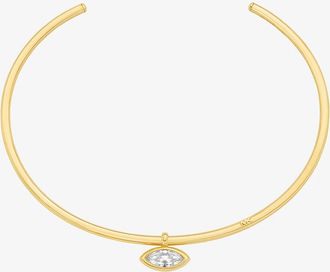 Michael Kors Marquise Cut Cubic Zirconia Collar Necklace