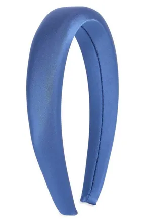 Chelsea28 Puff Satin Headband in Navy at Nordstrom