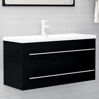 Berkfield Home Sink Cabinet Black 100x38.5x48 cm Engineered Wood