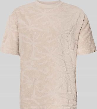 Boss Orange by Hugo Boss BOSS Orange Regular Fit T-Shirt aus Baumwoll-Mix Modell TE_FLOWER in Sand, Gr&ouml;&szlig;e XXXL