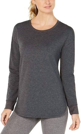 32 Degrees Activewear Fleece Athleisure T-Shirt In Charcoal Heather
