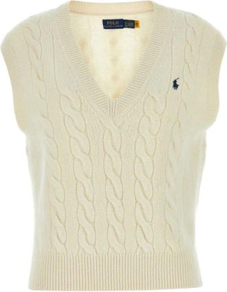 Polo Ralph Lauren Jassen - Dames - V-hals truien - Wit - XS - Truien & Vesten