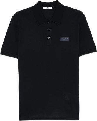 Givenchy Polo Shirt met logo-patch - Heren - Polos - Zwart - S - Katoen - Tops