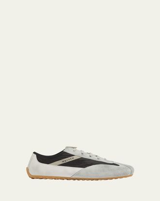 Alexander McQueen Mens Boxe Mixed Media Low-Top Sneakers