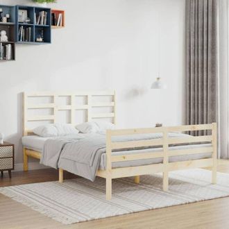 vidaXL Estructura De Cama Sin Colch&oacute;n Madera Maciza 120x200 Cm Vidaxl