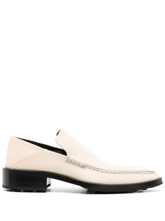 Jil Sander Mocassini a punta in pelle - Toni neutri