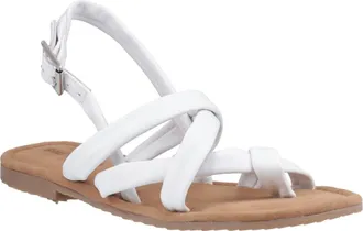 Hush Puppies Hope Leren Dames Witte Sandalen