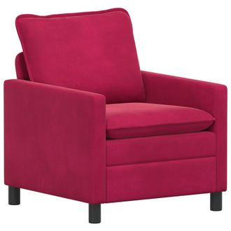 vidaXL Sof&aacute; Rojo Vino 76 X 81 X 87,5 Cm Terciopelo Vidaxl