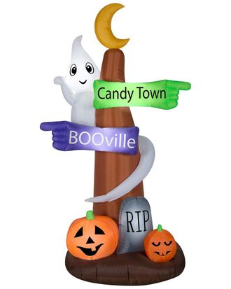 National Tree Company 8 Ft. Signpost And Ghost