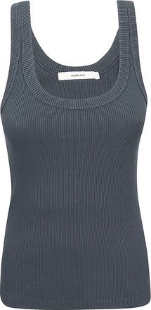 Haikure Gem Rib Cotton Tank - Dames - Tops zonder mouwen - Blauw - XS - Katoen - Tops