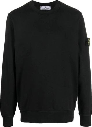 Stone Island Logo Patch Crewneck Sweatshirt Black 101563051-A0029
