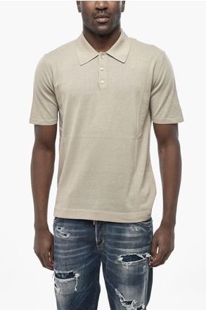 Altea Lightweight Cotton Polo in Solid Color size Xxl