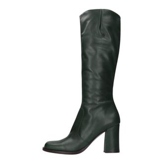 Chie Mihara Laarzen met hak - Dames - Schoenen - Groen - Maat: 39 EU Leer
