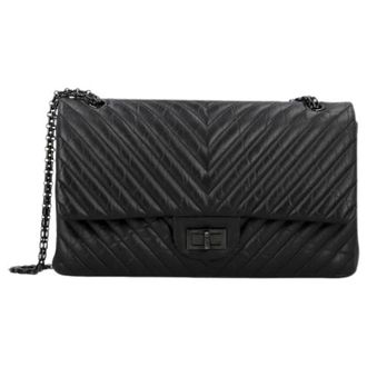 Chanel Pre-owned 2.55 Reissue Large Schoudertas - Dames - Pre-owned - Zwart - Maat: ONE Size Leer