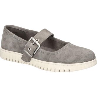Bella Vita Astro Mary Jane Flat in Grey Kidsuede Leather at Nordstrom Rack, Size 9.5