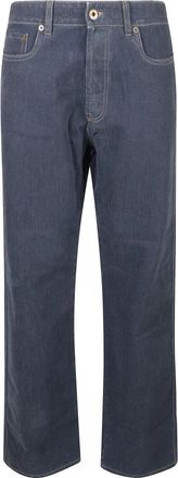 Miu Miu Denim Flock Jeans - Dames - Regular Fit Jeans - Blauw - W28 - Denim - Jeans