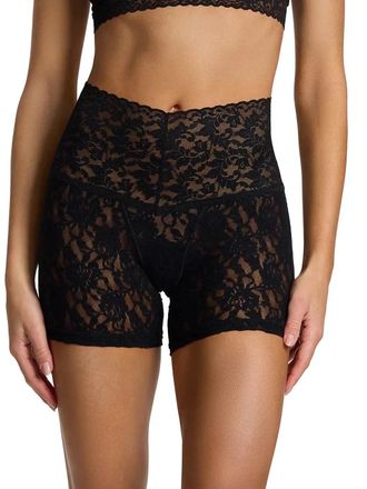 Hanky Panky Hanky Panky Retro Lace Underwear Womens Black Stretch Boxer Brief GBO3560