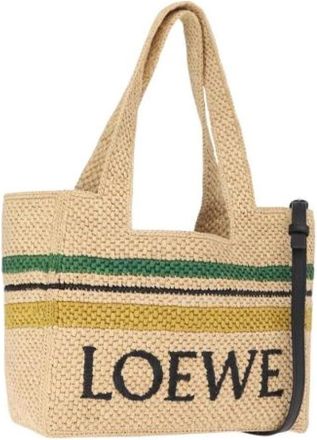 Loewe Pre-owned Tote Bags, female, Beige, Size: ONE SIZE Pre-owned Fabric Tote Bag