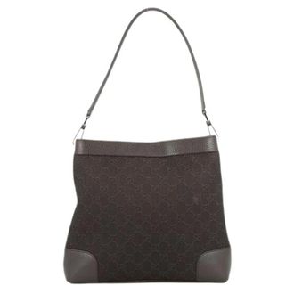 Gucci Pre-owned Shoulder Bags, female, Brown, Size: ONE SIZE Pre-owned Vintage GG Canvas Shoulder Bag