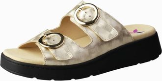 Helle Comfort Womens Opal Slide Sandals In Gold