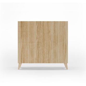 HERDASA Zapatero Modelo Bergen 512, Roble Dorado Con Patas Roble