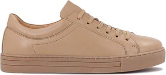 Kazar Minimalistische lichtbruine sneakers - Dames - Sneakers - Bruin - 40 EU - Leer - Schoenen