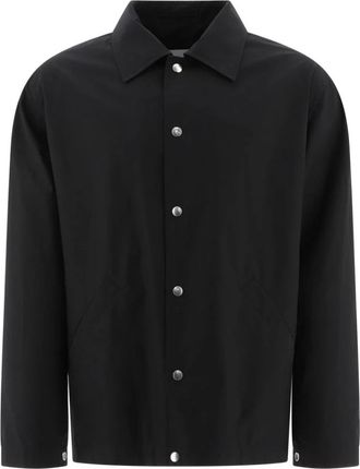 Jil Sander Logo Jacket - Heren - Zomerjassen - Zwart - M - Katoen - Jassen