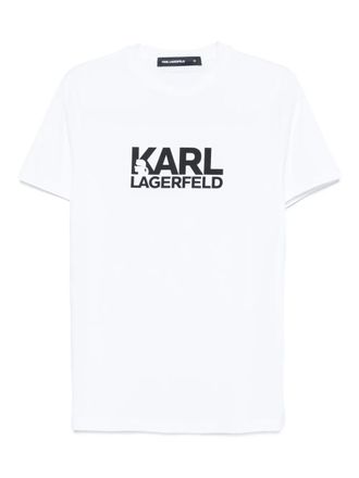 Karl Lagerfeld logo-print T-shirt - White