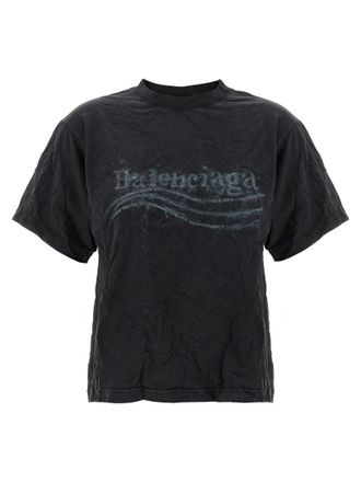 Balenciaga Camiseta Balenciaga Washed Crayon Political
