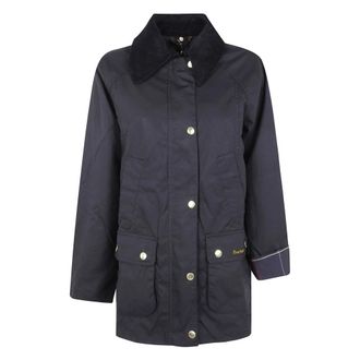 Barbour Jassen, Dames, Zwart, L, Katoen, Modern Beadnell Waxed Jacket