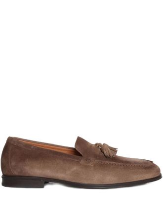 Doucal's tassel suede loafers - Brown