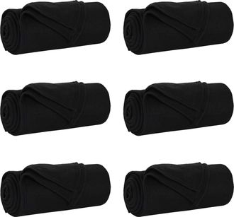 vidaXL Mantitas De Sof&aacute; 6 Uds. Negro 170 X 130 Cm 1.86 Kg Lana Vidaxl